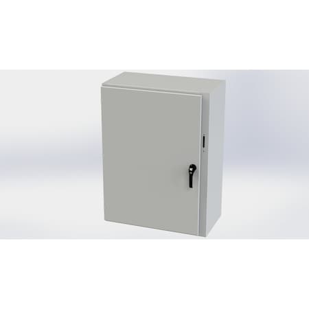 Saginaw Control & Engineering 3 Point Latch with Padlock Handle Electrical Enclosures, 42 in H, 16 in D, 31.38 in W, Carbon Steel SCE-42XEL3116LPLG